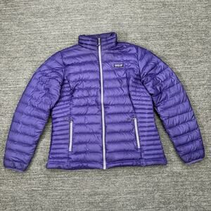 Patagonia Down Sweater Full Zip Jacket Womens XL Purple Insulated Puffer Puff